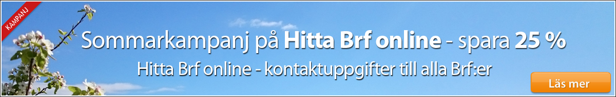Kontaktuppgifter till alla Brf:er online - Hittabrf.se