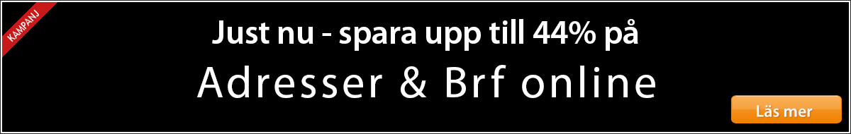 Kampanj på adresser och Brf online 2018 - Hittabrf.se