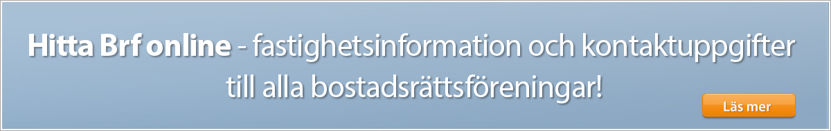 Hitta Brf online - kontaktuppgifter till alla Brf:er